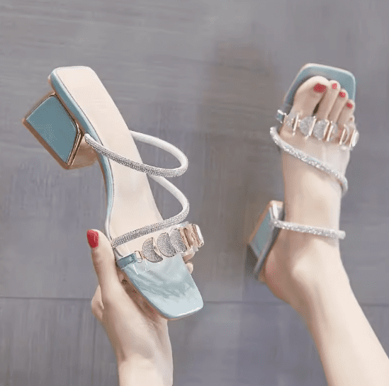 Screenshot 2024-08-22 184444 New rhinestones mid-heel for women - Image 1