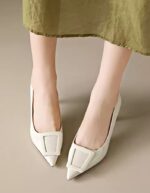Square buckle stiletto heels for women - Image 2