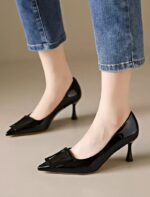 Square buckle stiletto heels for women - Image 3