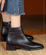 Chelsea short boots women's thick heels - Image 6