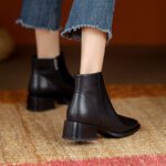 Chelsea short boots women's thick heels - Image 2
