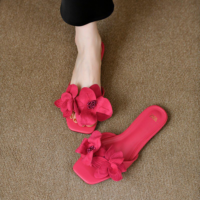 CityWalkBD Spring and summer new fashion flower slippers - Image 1