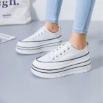 Women canvas shoes thick-soled - Image 3