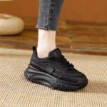 Thick-soled Casual Sports Leather Shoes - Image 5