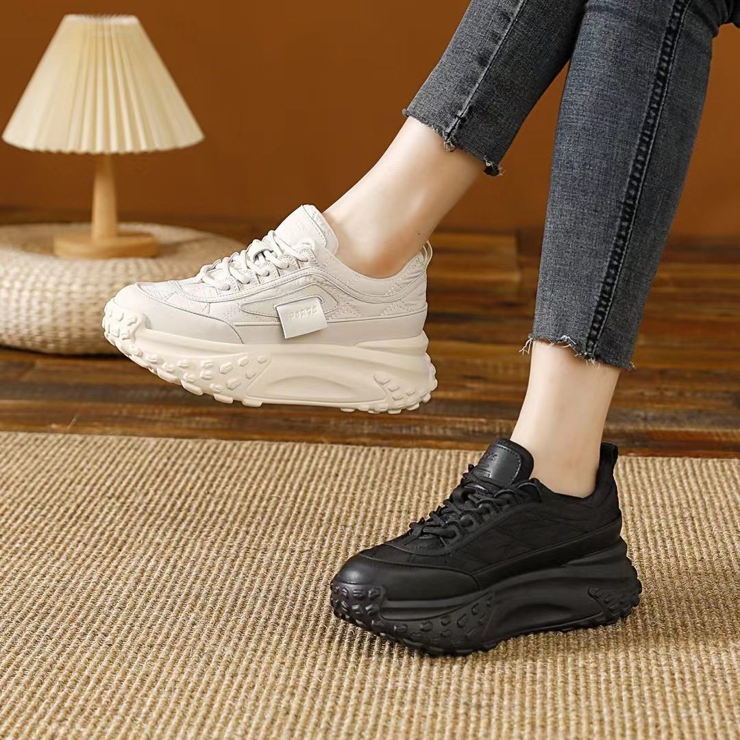 CityWalkBD (2) Thick-soled Casual Sports Leather Shoes - Image 1