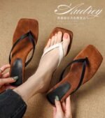 Retro Flip-Flops For Women Lazy Style Sandals. - Image 2