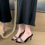 New Square Toe Stiletto Heel Slippers for Women - Image 4