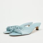 Elegant Bow Open-Toe Kitten Heel Sandals - Image 3