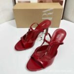 Casual Leopard Print Open Toe Stiletto Sandals - Image 3