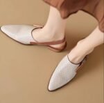 Women's Soft Lambskin Sandals French Retro - Image 4
