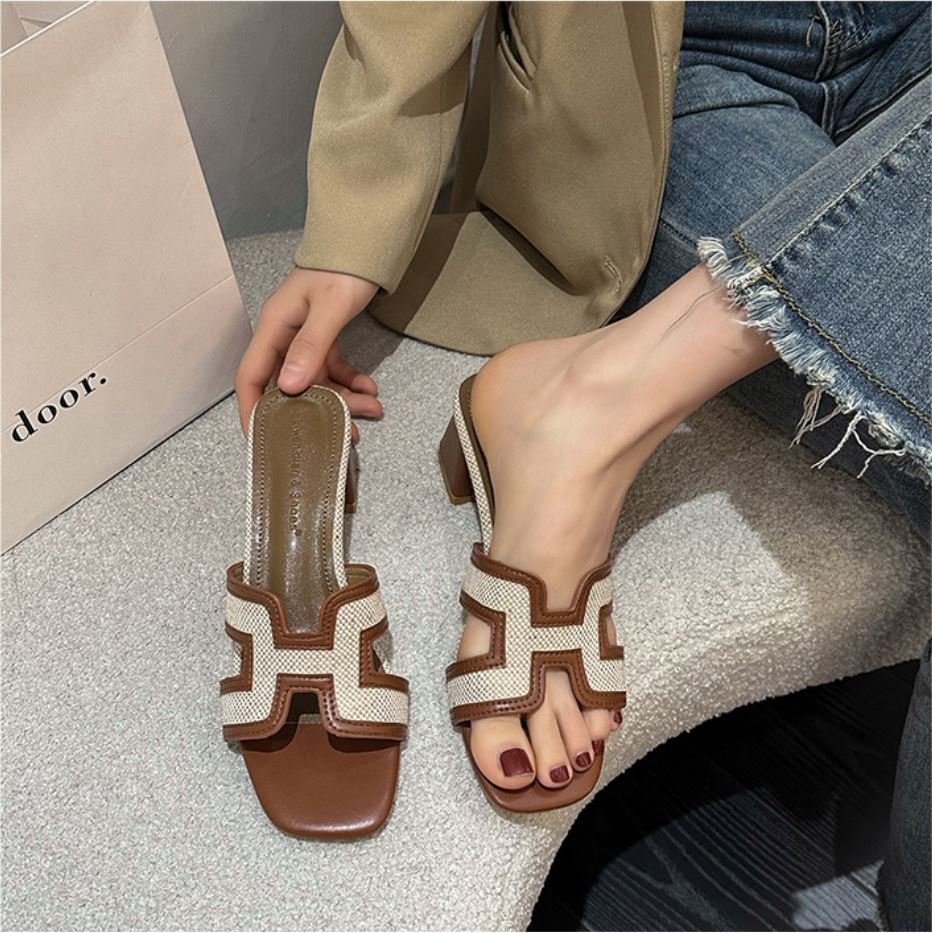 sfdfgg Chunky High-Heeled Sandals For Women - Image 1